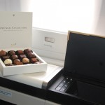 Chocolate que é servido aos passageiros da primeira classe Chocolate que é servido aos passageiros da primeira classe