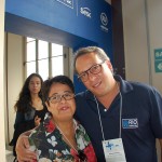 Cristina Fritsch, da Abav-RJ com o secretário Antonio Pedro Figueira de Melo