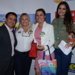 Vivian Jerônimo, da CL Viagens, entre Rogério Mendes, da CVC, Rosa Masgrau, do M&E, e Lucilene Carvalho, da Setur-CE