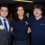 Leandro Santos, do Ouro Minas Palace Hotel, Cary Casas e Ricardo Silva, da American Airlines