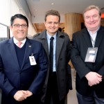 Luiz Teixeira, da Delta, Guilhem Mallet, da AirFrance - KLM, e Paul Barry, da BCD Travel