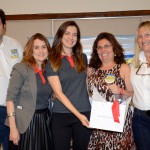 Vitor Bauab, do M&E, Sarah Ferreira e Patricia Assunção, da American Airlines, Sandra Sampaio, da Pousada Bem-Estar, e Rosa Masgrau, do M&E