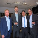 Alessandro Jarzynski, Chief Underwriting Officer para América Latina, Raphael Swierczynski, CEO da QBE Brasil, Edgar kobayashi, deputy CEO da April Brasil, e Ariel Couto, diretor de commercial lines, da QBE Brasil