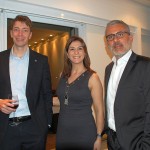 Pedro Gutemberg, diretor comercial affinity, e Neide Carvalho, gerente comercial travel,  ambos da QBE Brasil, e Philip Eytan Namiech, chief executive officer da April Américas