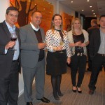 Ariel Couto, diretor de commercial lines, Celso Andrade, gerente comercial da April Brasil, Carla Tardone, coordenadora de projetos-viagem, Thatiane Sanches, analista de projetos Jr., Paulo Takishita, analista de projetos, todos da QBE Brasil