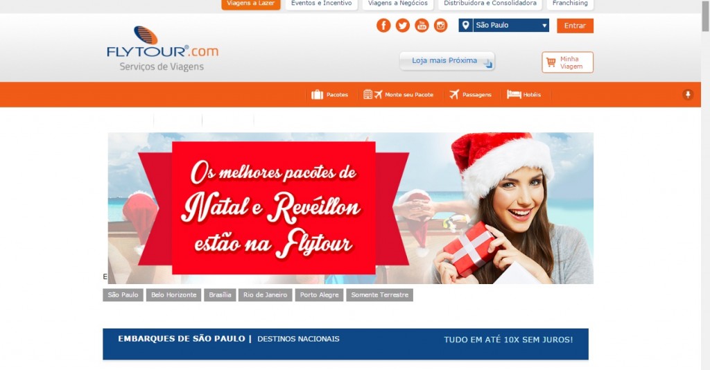 Novo hotsite da Flytour