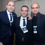 Adriano Machado e Fernando Teixeira, da Flytour, e Felipe Arns, da Fiesp Adriano Machado e Fernando Teixeira, da Flytour, e Felipe Arns, da Fiesp