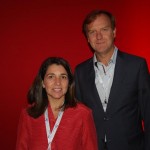 Andrea Magalhães e Jean-Marc Pouchol, da Air France/KLM