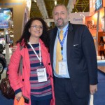 Arlete Giuli, da TAP, e Gustavo Esusy, da Copa Airlines Arlete Giuli, da TAP, e Gustavo Esusy, da Copa Airlines