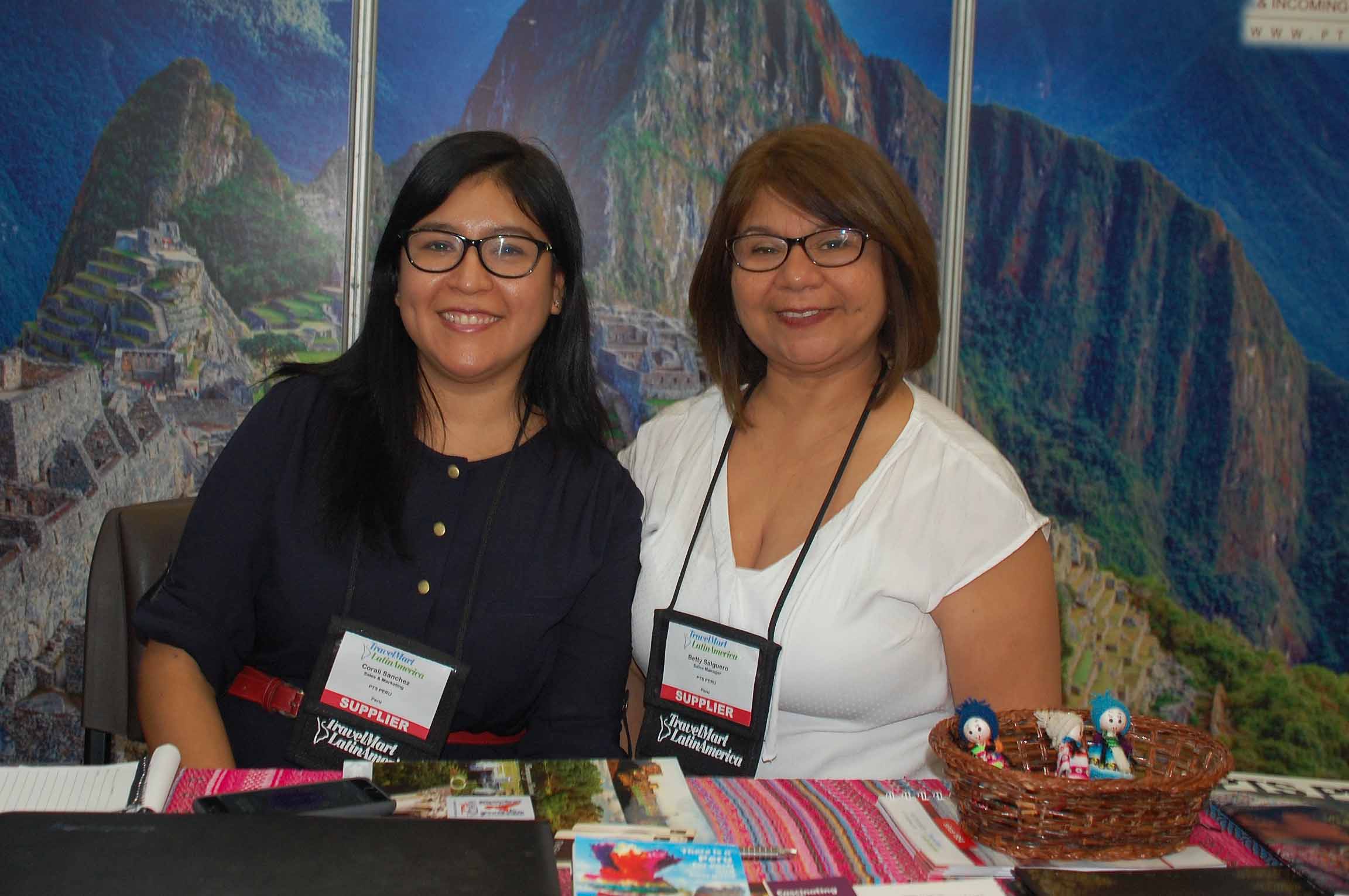Betty Salguero e Coralí Sánches, da DMC PTS Peru Betty Salguero e Coralí Sánches, da DMC PTS Peru