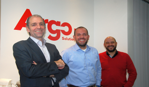 Luigi Botto, diretor geral, Alexandre Arruda, diretor de Operações, e Danilo Gonçalves, gerente de relacionamento, todos da Argo