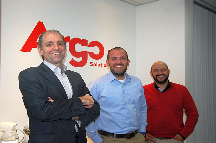 Luigi Botto, diretor geral, Alexandre Arruda, diretor de Operações, e Danilo Gonçalves, gerente de relacionamento, todos da Argo
