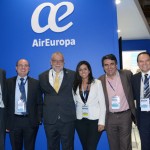 Luis Sobrinho, da AirEuropa, Fabio Mader, da CVC, Henrique Martin Ambrosio, da AirEuropa, Nathalia Moura, Marcelo Patelli e Vicente Brasil, da CVC Luis Sobrinho, da AirEuropa, Fabio Mader, da CVC, Henrique Martin Ambrosio, da AirEuropa, Nathalia Moura, Marcelo Patelli e Vicente Brasil, da CVC