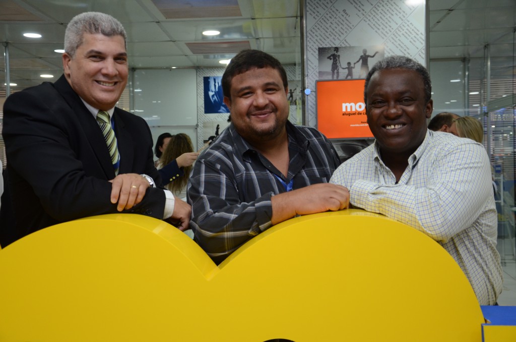 Luiz Carlos Borges, da Noth America Destination, com Paulo Teixeira e Paulo Bispo, da OFB