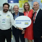 Vitor Bauab, do M&E, com Charlie Cracknell, Luciane Leite e Lawrence Reinisch, da Reed Exhibitions