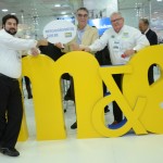 Vitor Bauab e Roy Taylor, do M&E, com José Zuquin, da Ambiental