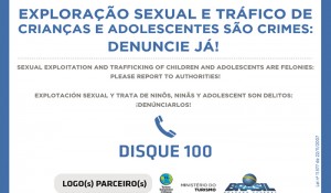 Ministério lança placa contra exploração sexual e tráfico de crianças