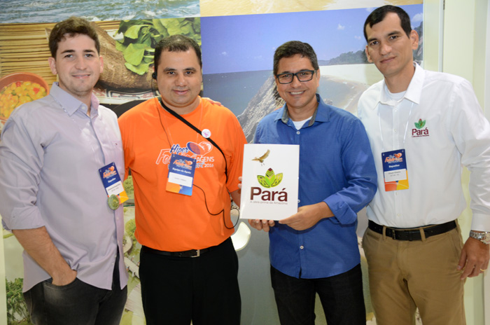 Adriano de Araujo Brito, Daniel Firmino, da Flytour, Allyson Oliveira, e Deoclécio Junior, do Pará Adriano de Araujo Brito, Daniel Firmino, da Flytour, Allyson Oliveira, e Deoclécio Junior, do Pará
