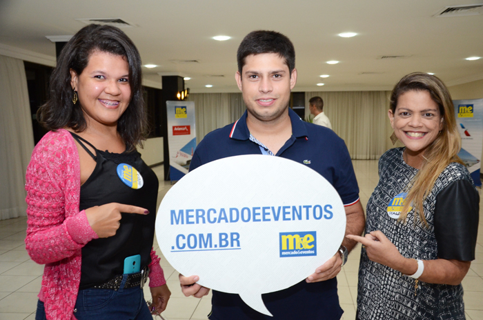 Andréa Santos, da Viagens e Turismo Mastur, Samuel Arantes, do Arantes Tour, e Luciana Feitosa, da Santorini Viagens Andréa Santos, da Viagens e Turismo Mastur, Samuel Arantes, do Arantes Tour, e Luciana Feitosa, da Santorini Viagens