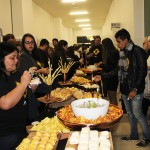 Buffet oferecido aos agentes no coquetel