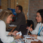 Lorena Tapia, da Skorpios Chile, e Ceci Azeredo Santos, da Interpoint Viagens e Turismo Lorena Tapia, da Skorpios Chile, e Ceci Azeredo Santos, da Interpoint Viagens e Turismo