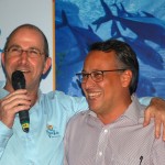 Marcelo Spielman, CEO do AquaRio, e Antonio Pedro, secretário de Turismo do Rio