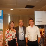 Michael Meier e Margaret Gratham, da DZT com Miguel Andrade, da Transmundi Michael Meier e Margaret Gratham, da DZT com Miguel Andrade, da Transmundi