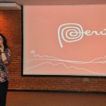 Milagros Ochoa em sua apresentação sobre o destino Peru aos agentes Aviesp