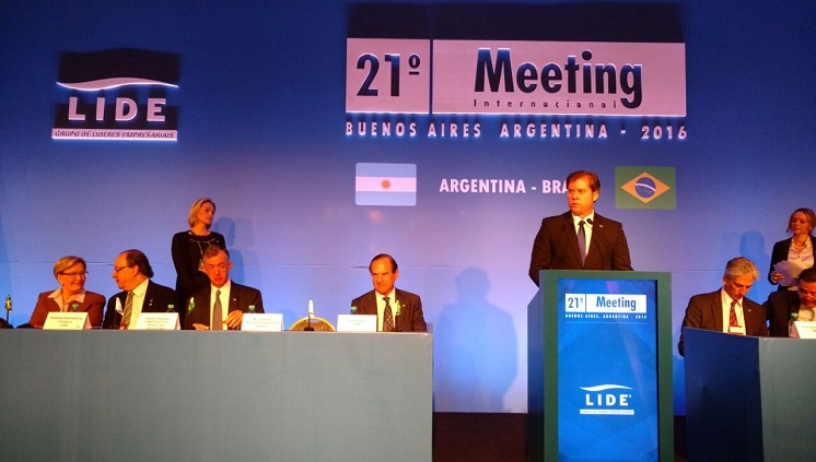 Brasil e Argentina devem se unir para promover o setor, afirma ministro do Turismo 1 Ministro do Turismo, Marx Beltrão, participa do 21º Meeting Internacional do Grupo Lide, na Argentina. (Foto: Darse Júnior)