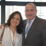 Mônica Sâmia, da Braztoa, e Toni Sando, do CVBSP Mônica Sâmia, da Braztoa, e Toni Sando, do CVBSP