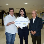 Otaviano Maroja, presidente de Porto de Galinhas CVB, Luciana Fernandes, do M&E, e Júlio Crucho Cunha, da FBHA Otaviano Maroja, presidente de Porto de Galinhas CVB, Luciana Fernandes, do M&E, e Júlio Crucho Cunha, da FBHA