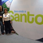 Paola de Deus, do Santos e Região CVB, Sandra Vaz e Renata Globo, da Setur-Santos Paola de Deus, do Santos e Região CVB, Sandra Vaz e Renata Globo, da Setur-Santos