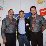 Rogerio Mendes, da CVC, entre Everaldo Gomes e Rodrigo Ricciardi, da Avianca Rogerio Mendes, da CVC, entre Everaldo Gomes e Rodrigo Ricciardi, da Avianca