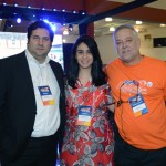 Vitor Bauab e Luciana Fernandes, do M&E, e Michael Barkoczy, da Flytour Vitor Bauab e Luciana Fernandes, do M&E, e Michael Barkoczy, da Flytour