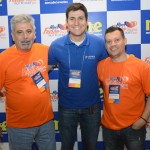 Washington Alves e Emerson Camilo, da Flytour, e Hermano Storti, da Latam Washington Alves e Emerson Camilo, da Flytour, e Hermano Storti, da Latam
