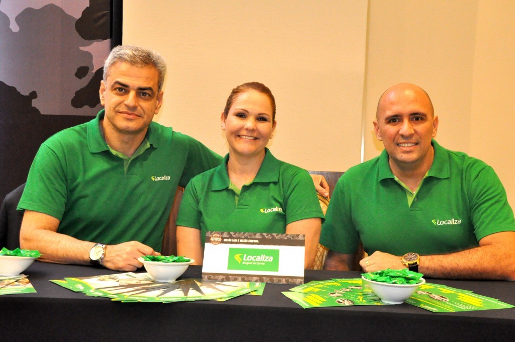 Augusto Bezerra, Adriana Anjos e Mark Bryan, da Localiza