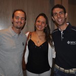 Fábio e Talita Valente, do Centro Náutico Uba-Uba, com Ivan Mauro, da MSC