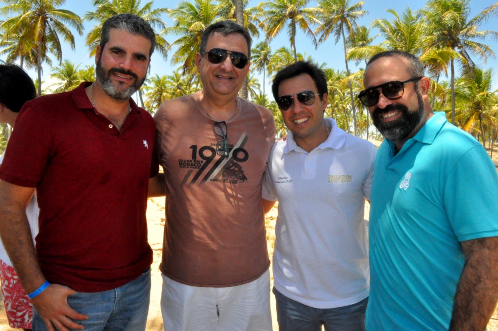 Jesus Sobrinho, do Palladium, Cleyton Armelin, da CVC, Mário Viazzo e Sérgio Zertuche, do Palladium