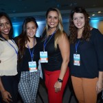 Rachell Bigi e Carolina Santi, da Atlantica Hotels, Natalie Farias, da Plaza Hotéis, e Daiane Nogueira, da Atlantica Hotels Rachell Bigi e Carolina Santi, da Atlantica Hotels, Natalie Farias, da Plaza Hotéis, e Daiane Nogueira, da Atlantica Hotels