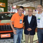 Renato Franklin e Jamyl Jarrus, da Movida Rent A Car, e no centro, Octávio Neto, do Grupo Radar