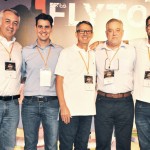 Sylvio Ferraz, da MMT Gapnet, Christiano Oliveira, Elói Oliveira, Michael Barkoczy e Fábio Oliveira, da Flytour