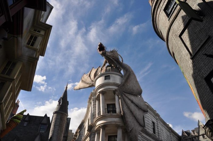 Harry Potter inspira festa temática em São Paulo Vista da atração do Harry Potter que acontece no banco de Gringots