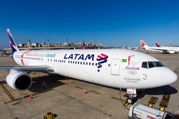 Boeing 767 da Latam foi adaptado para o transporte de cargas