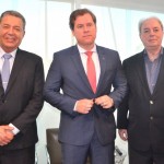 Alexandre Sampaio, presidente do Conselho de Turismo da CNC, Marx Beltrão, ministro do Turismo, e Nilo Felix, secretário de Turismo do RJ