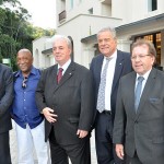 Antonio Henrique com o jogador Paulo Cesar Caju, Nilo Sergio Felix, Martinho e Valdir Waldendowsky