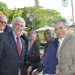 Paulo Senise, Carlos Alberto Kská, Cacalo e Valdir Walendowsky com o jogador Paulo Cesar Caju