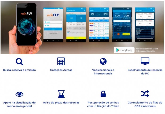 Flytour Gapnet lança aplicativo oficial da maisFLY 1 Aplicativo pretende ser a plataforma mobile da ferramenta maisFLY, lançada no segundo semestre de 2016 (Foto: Divulgação)