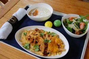 Business oferece frango ao curry