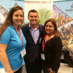 Claudio Dasilva, do M&E, entre Ashley Andiz e Marissol Berrios, do Visit Tampa Bay