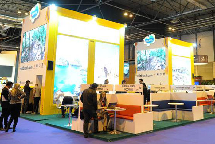 Embratur anuncia participação em feiras internacionais e ações de verão Estande do Brasil durante a Fitur de 2016, na Espanha (Foto: Embratur)